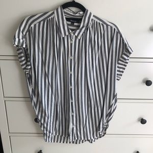 Madewell Blue and White Stripe Central Shirt